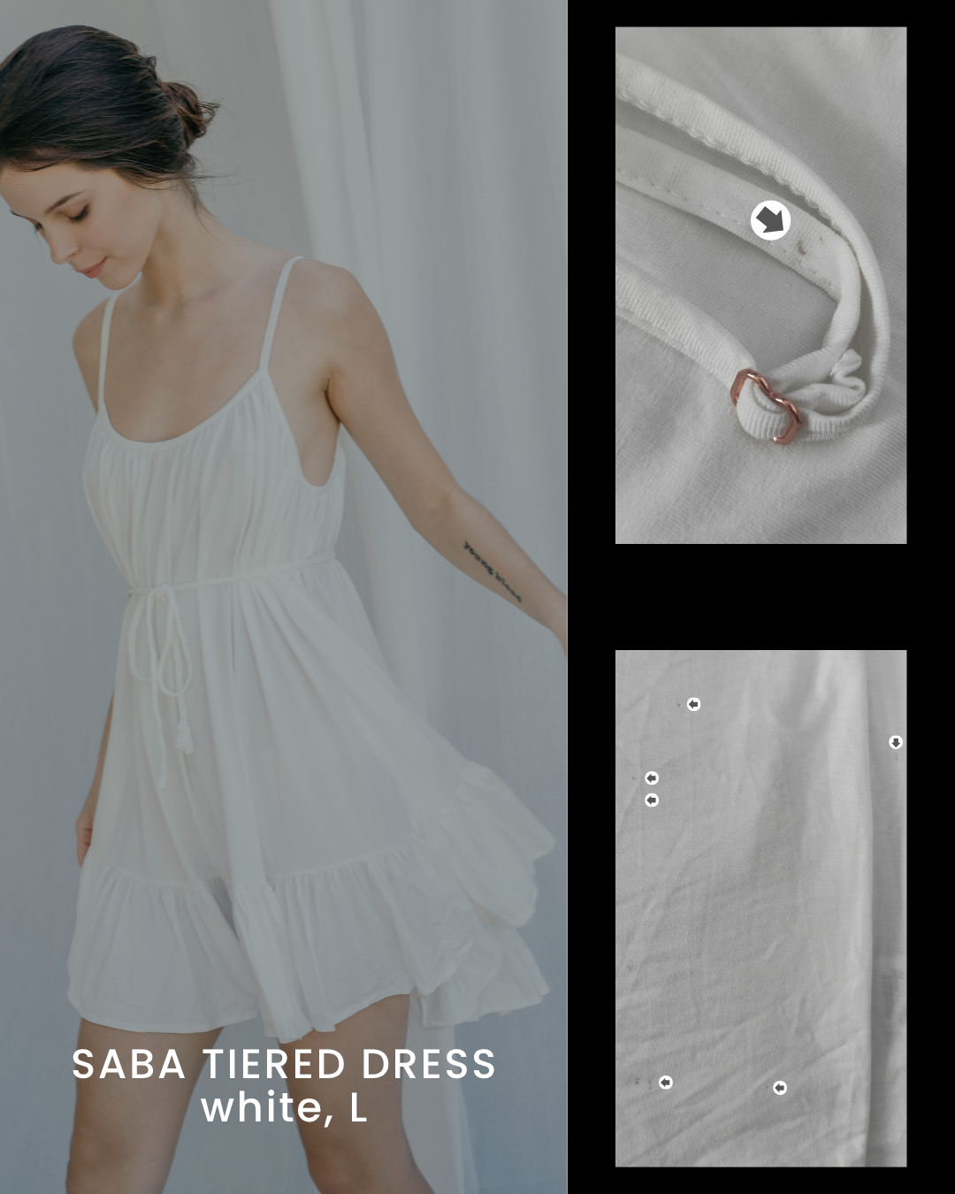 HANYA DEFECT ITEM - SABA TIERED MINI DRESS