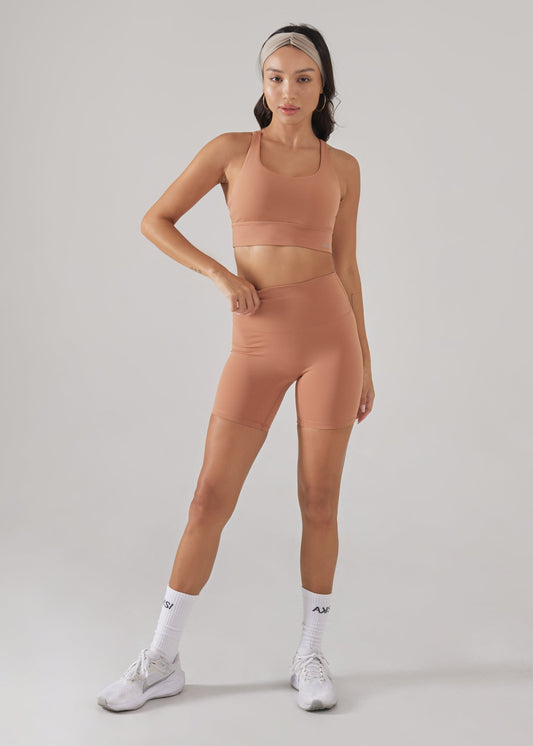 Double Straps Backless Crisscross Sports Bra