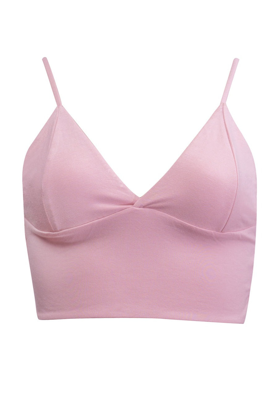 Brami style crop top pink