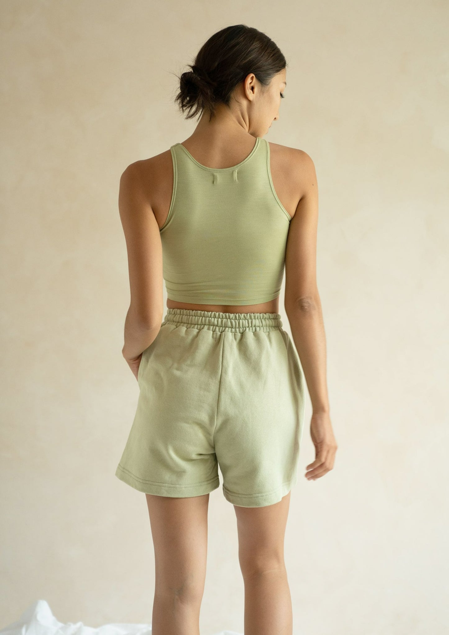 Crop tank top green