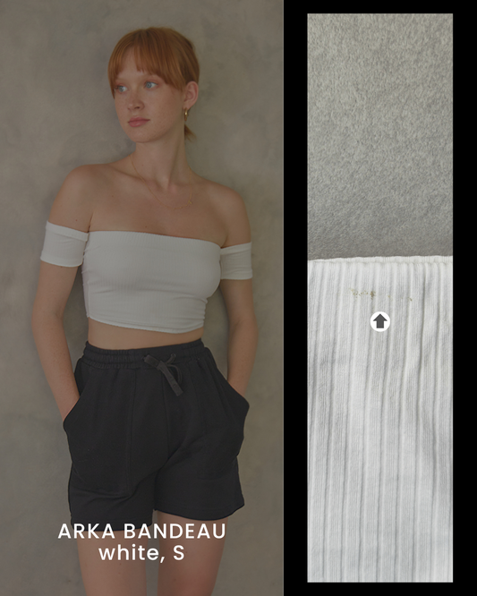 HANYA DEFECT ITEM - ARKA BANDEAU (WHITE S)