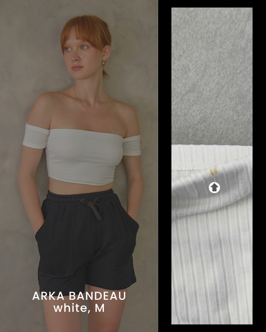 HANYA DEFECT ITEM - ARKA BANDEAU (WHITE M)