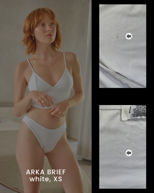 HANYA DEFECT ITEM - ARKA BRIEF (WHITE XS)