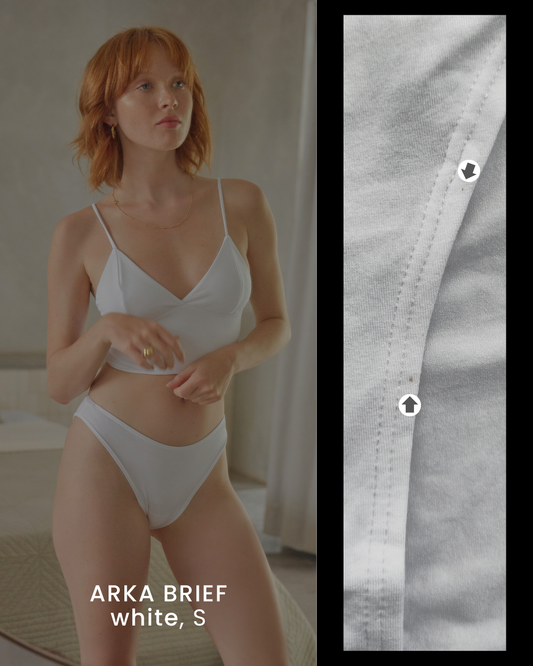 HANYA DEFECT ITEM - ARKA BRIEF (WHITE S)