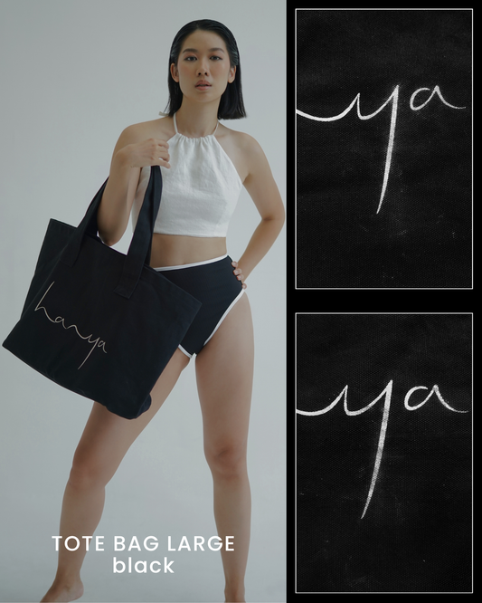 HANYA DEFECT ITEM - TOTE BAG LARGE (BLACK)