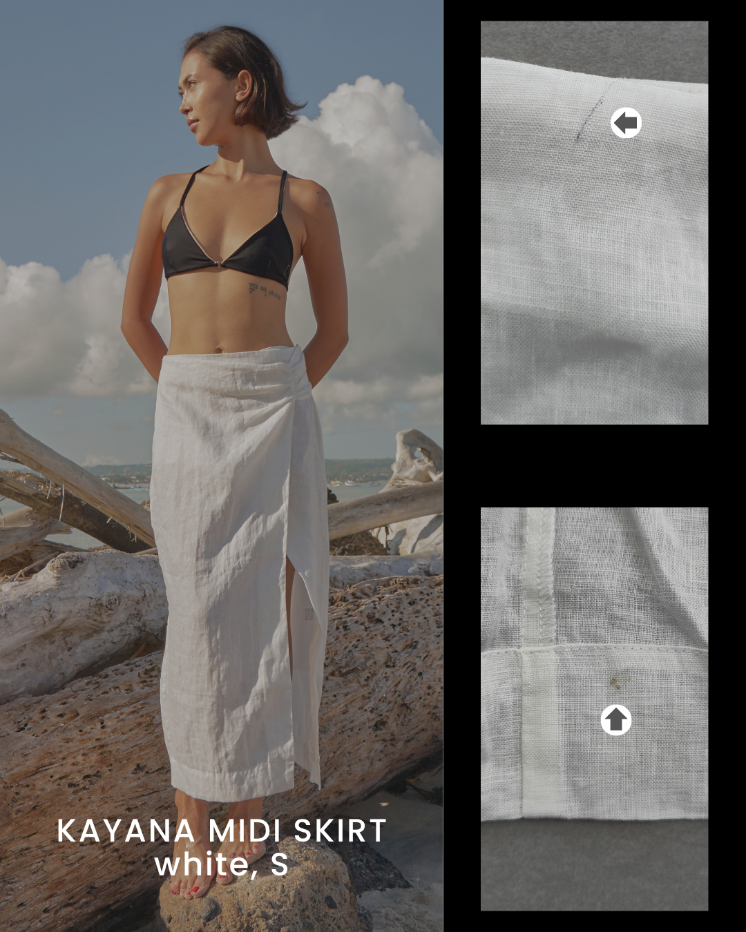 HANYA DEFECT ITEM - KAYANA MIDI SKIRT