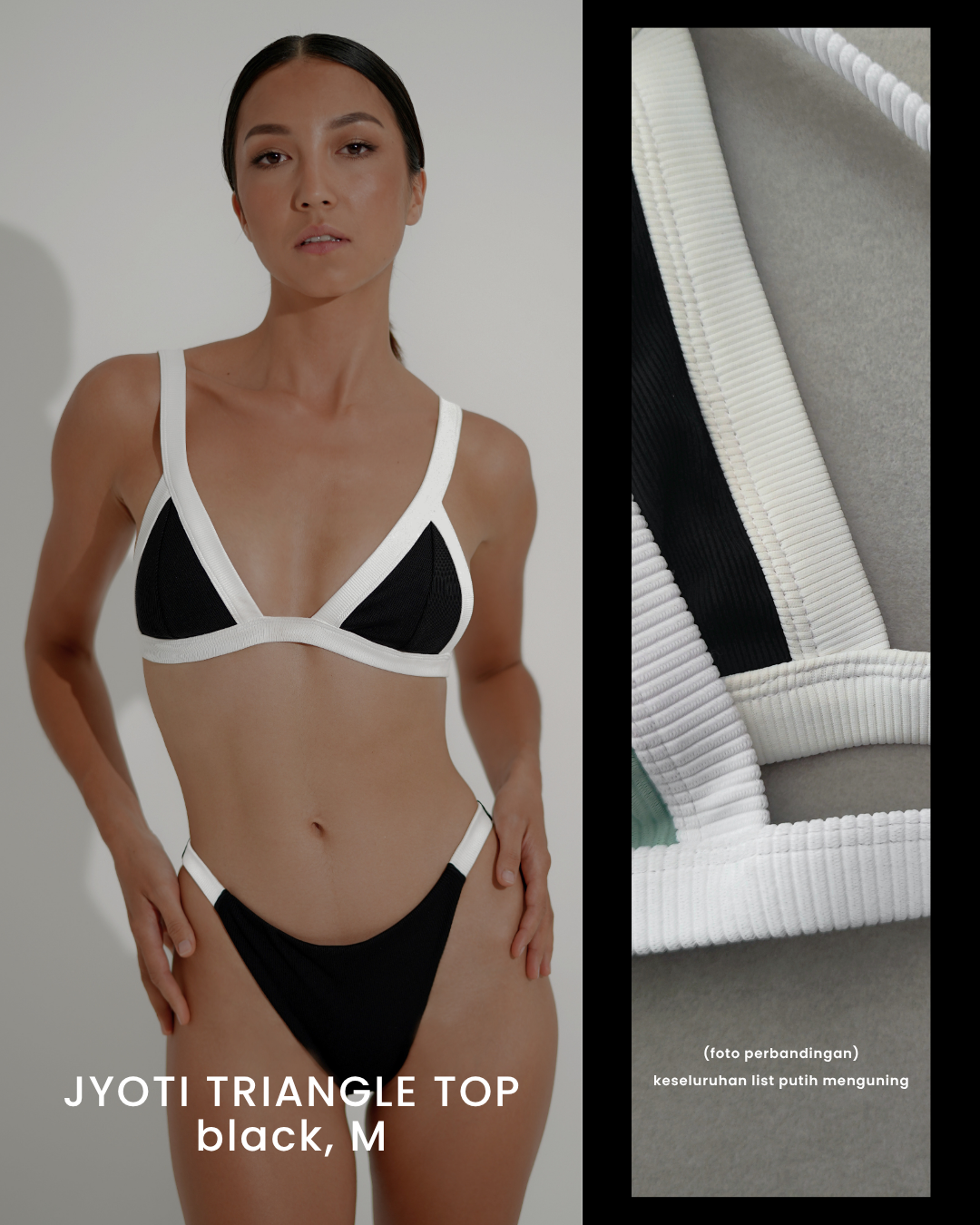 HANYA DEFECT ITEM - JYOTI TRIANGLE TOP (BLACK M)