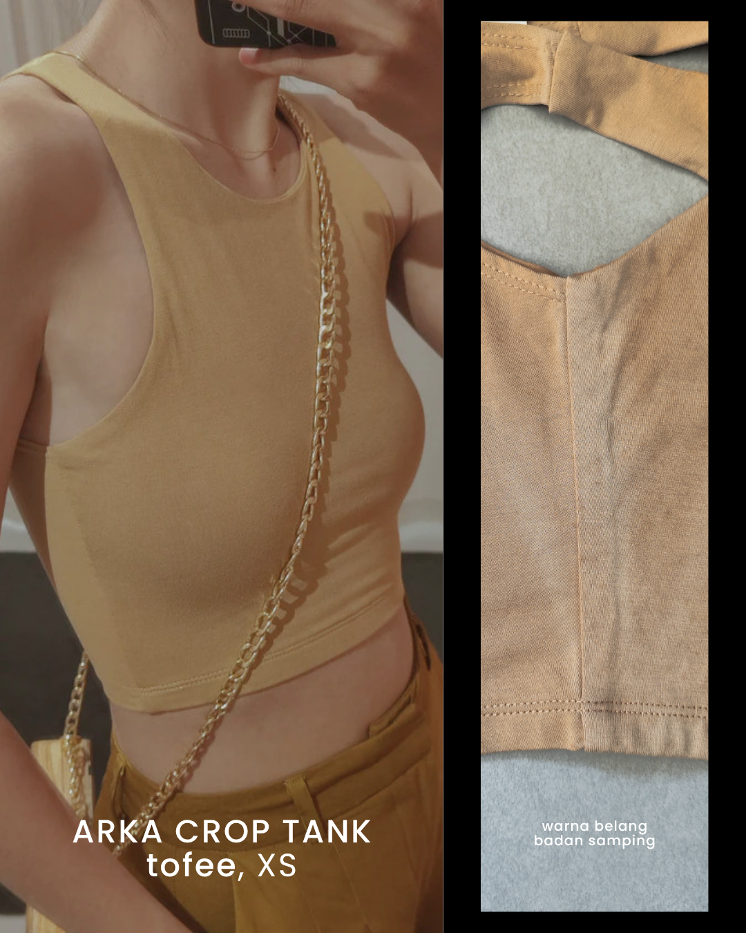 HANYA DEFECT ITEM - ARKA CROP TANK (TOFFEE XS)