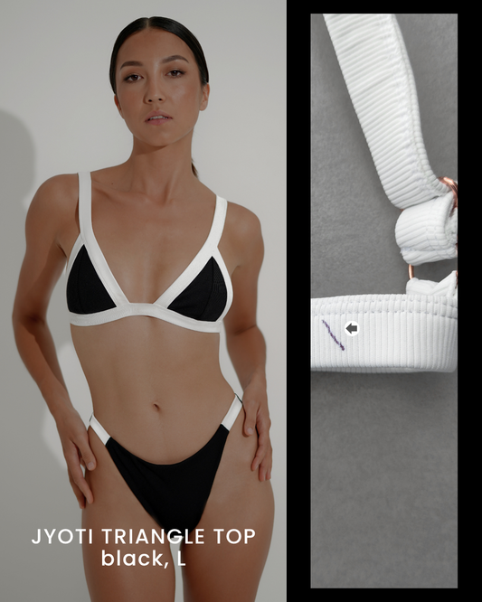 HANYA DEFECT ITEM - JYOTI TRIANGLE TOP (BLACK L)