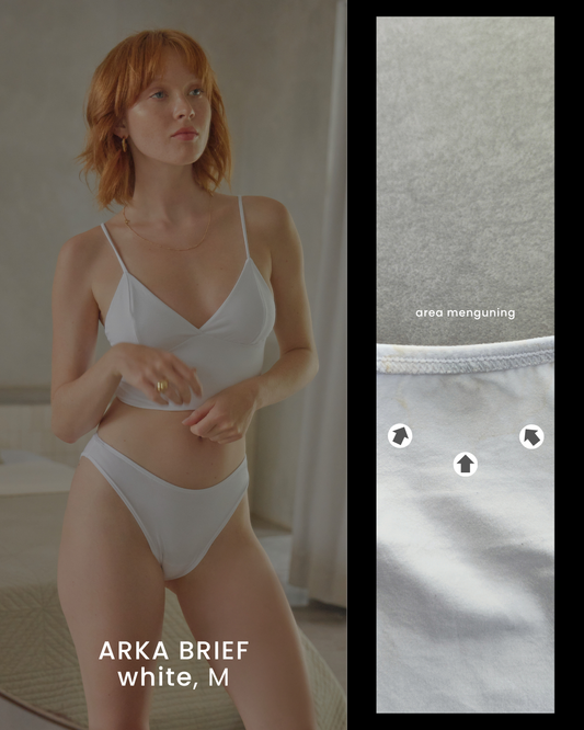 HANYA DEFECT ITEM - ARKA BRIEF (WHITE M)