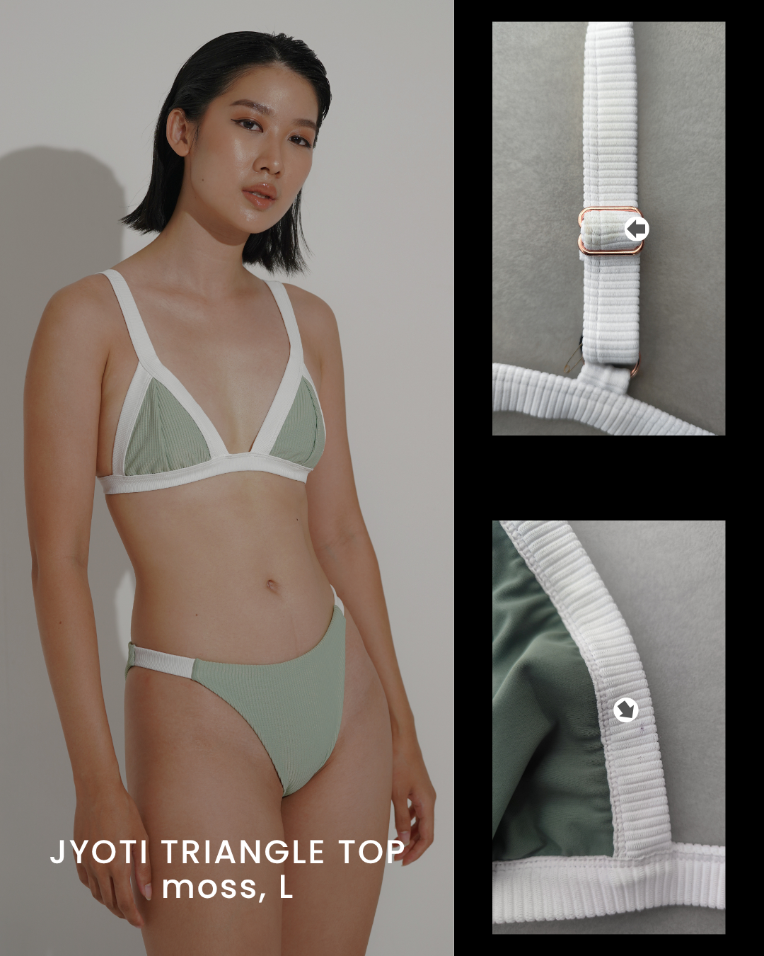HANYA DEFECT ITEM - JYOTI TRIANGLE TOP (MOSS)