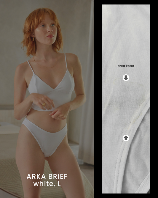 HANYA DEFECT ITEM - ARKA BRIEF (WHITE L)