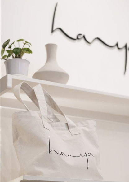 Durable canvas tote bag large white | Merchandise gift