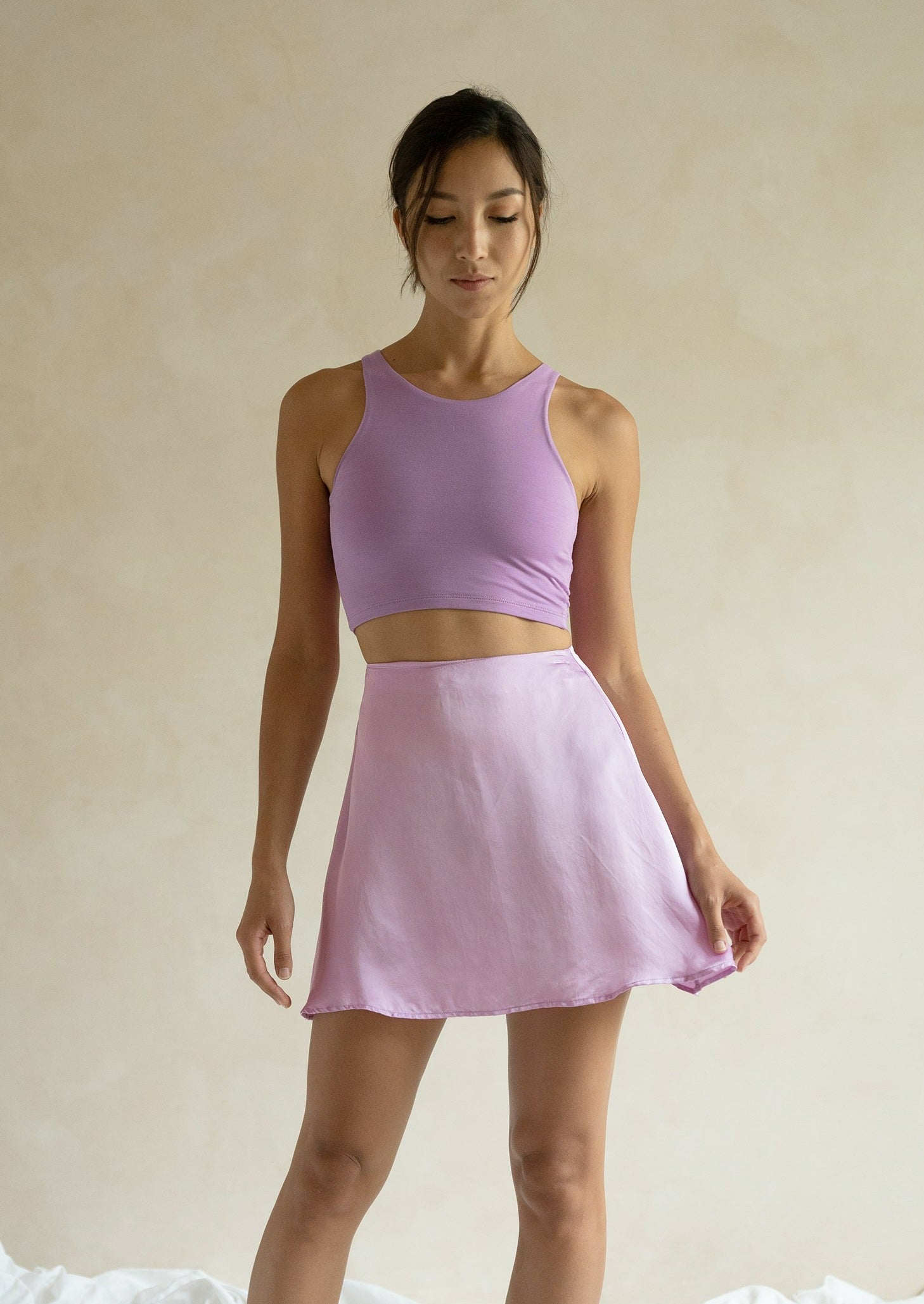 Crop tank top lilac